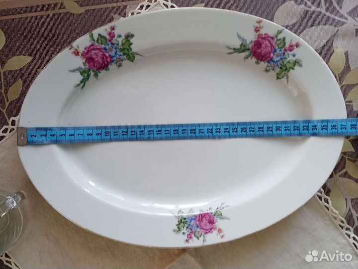 Блюдо овальное большое и селедница из СССР