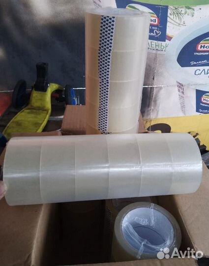 Скотч прозрачный 66м клейкая лента