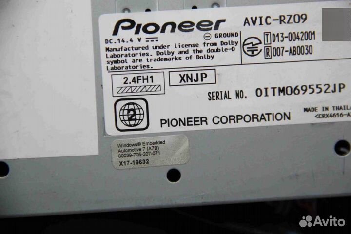 Магнитофон Pioneer avic-RZ09 Audi A4 8EC