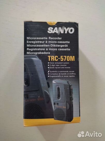 Кассетный диктофон sanyo