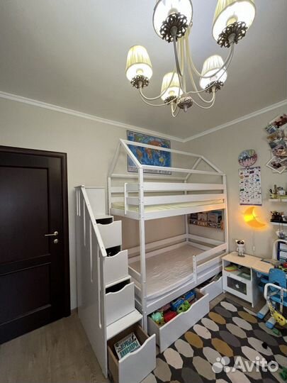 Двухъярусная детская кровать Домик (2 этажа )