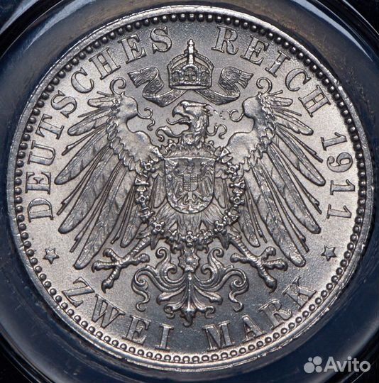 2 марки 1911 90-летие Луитпольда MS 65 ннр