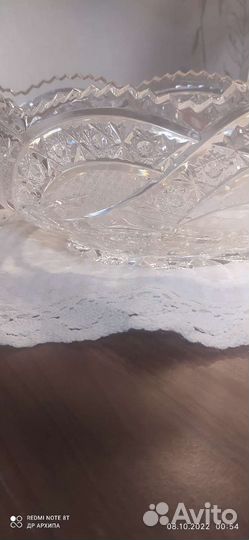 Огромная фруктовница(ваза) хрусталь СССР