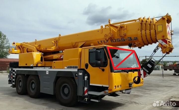 Стекло лобовое для крана Liebherr LTM 1055-3.1