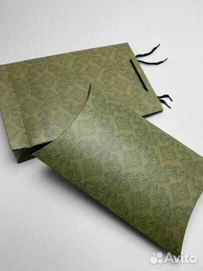 Фирменная упаковка под Gucci зеленая комплект