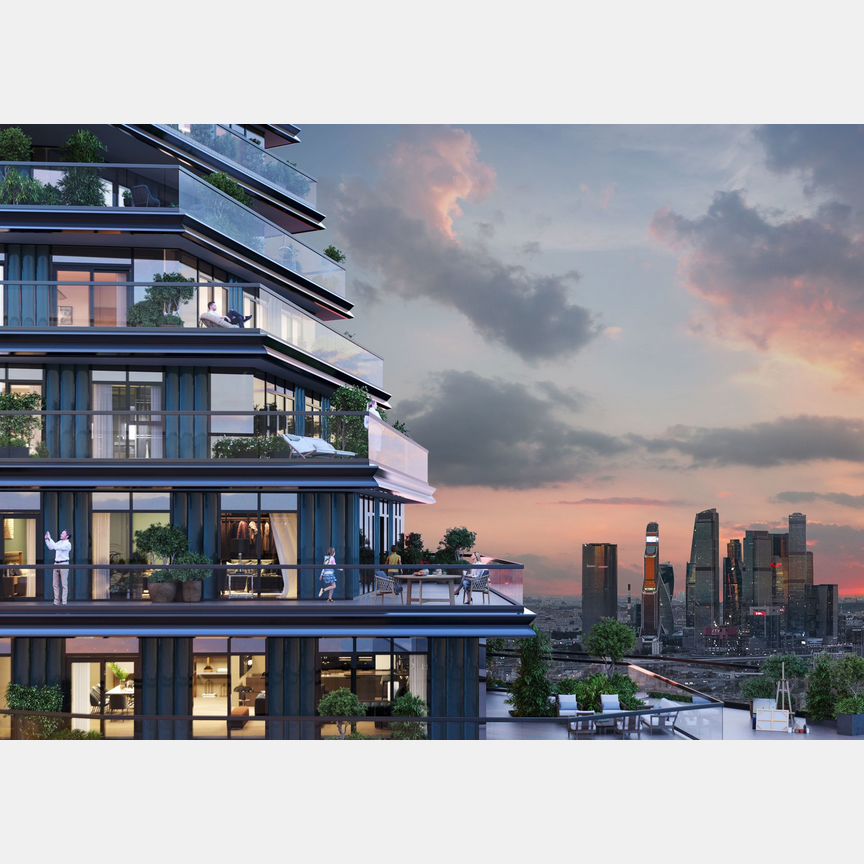 2-к. квартира, 79 м², 41/55 эт.