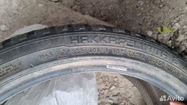 Шины зимние R19 255x40 и 225х40 разноширошие зима