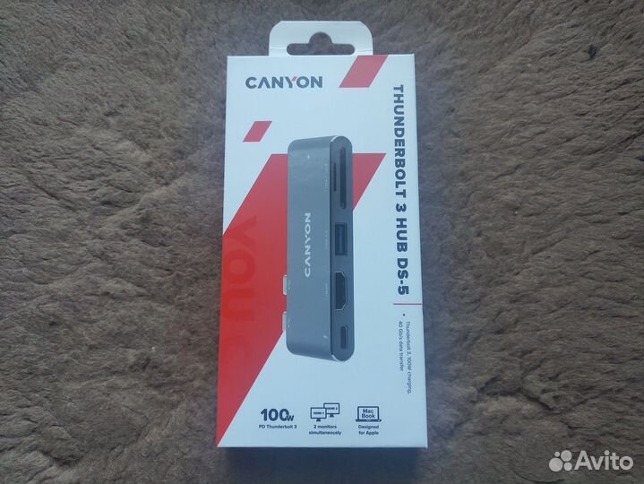Новый хаб Canyon 5-в-1 Thunderbolt 3 (CNS-TDS05DG)