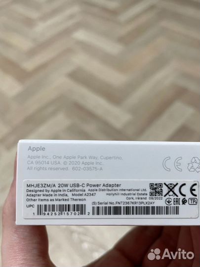 Блок питания Apple 20w Original