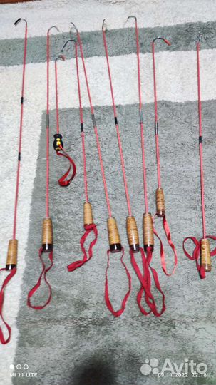 Багорик для зимней рыбалки с берестянной ручкой