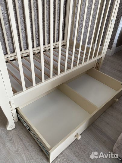 Кроватка Гандылян + матрас + бортики и балдахин