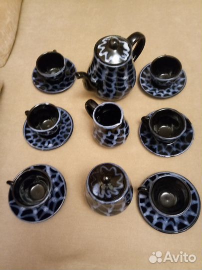 Сервиз кофейный глиняный