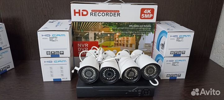 Комплект ip видеонаблюдения высокого разрешения
