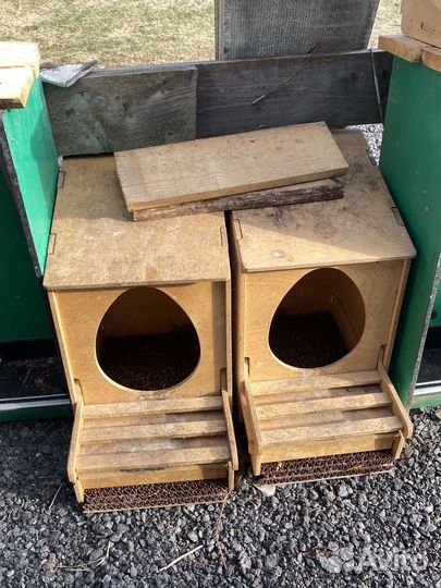 Гнездо с яйцесборником и кормушка для корма