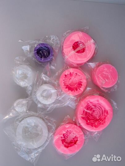 Молд силиконовый для свечей цветы