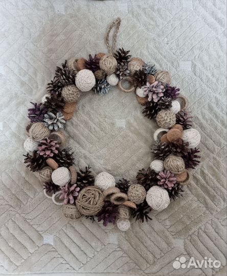 Новогодний венок на дверь