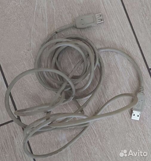 Кабель папа-мама USB 3м