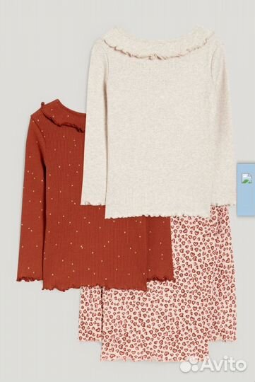 Лонгслив в рубчик c&a, набор 3 шт 92