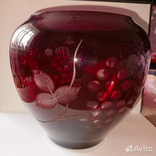 Ваза цветное стекло СССР