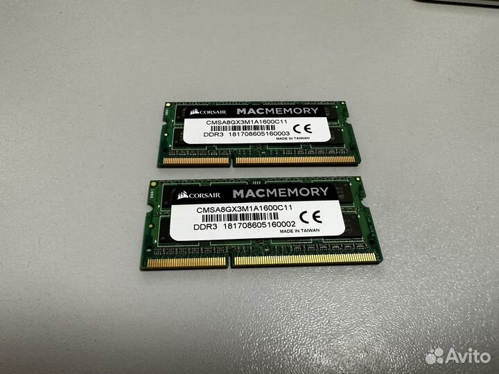 Новая оперативная память SO-dimm DDR3 16gb Corsair