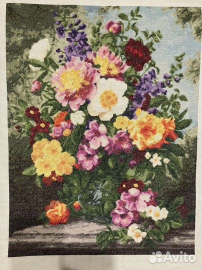 10 вышитых картин (цветы)
