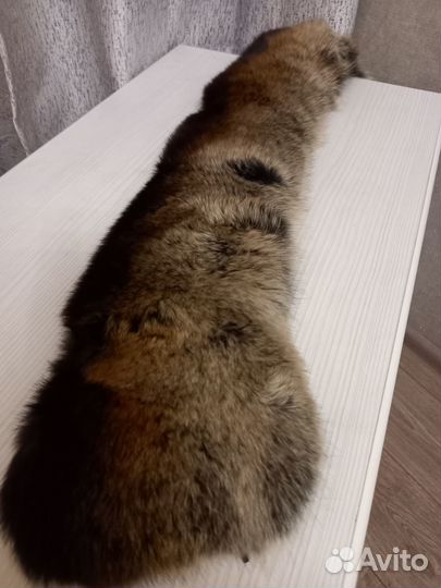 Меховой воротник чернобурка