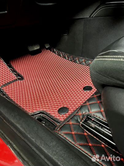 3Д (3D) коврики из экокожи JAC Джак