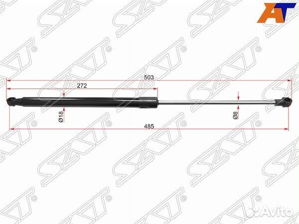 Амортизатор капота lexus NX 14-21, toyota