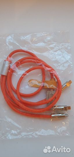 Тройной кабель быстрой зарядки 1,2 м