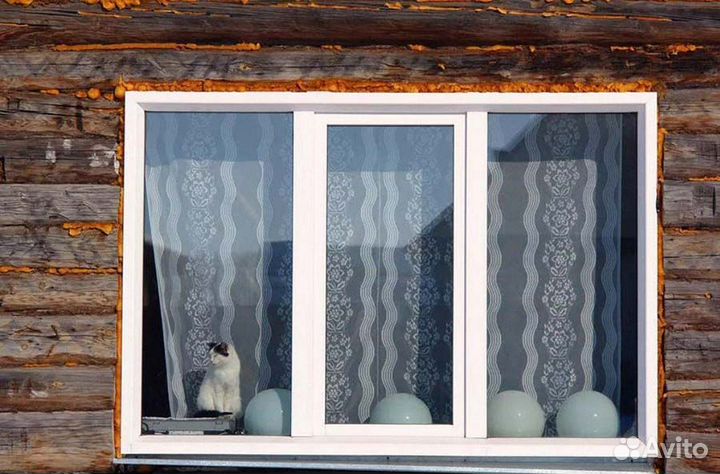 Окна пвх на дачу, окно 2х створчатое, 3х створчато