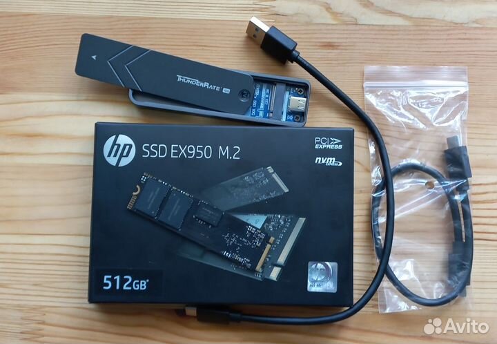 SSD HP EX950 512GB + Внешний корпус