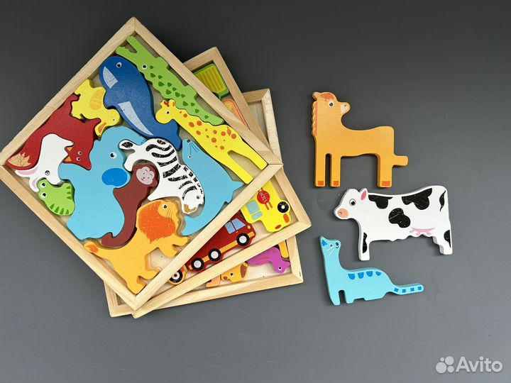 Развивающие деревянные игрушки пакетом