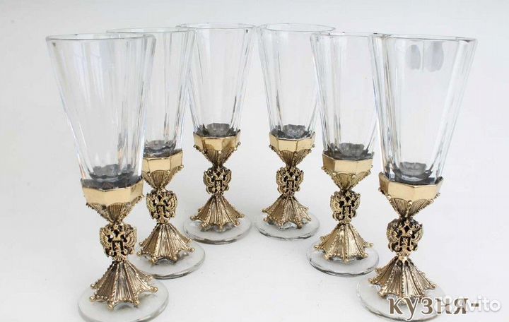 Рюмка «Герб» лафитник, хрусталь