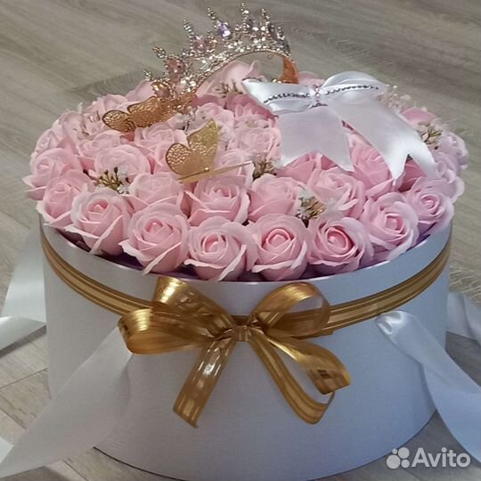 Букет из мыльных роз