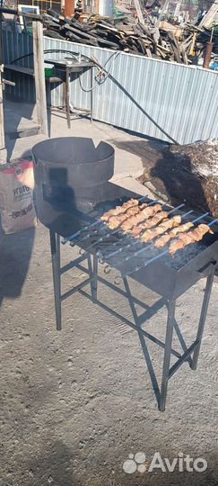 Мангал с печкой для казана 8-12литров