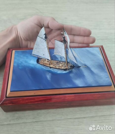 Модель корабля. Парусник. Шхуна 