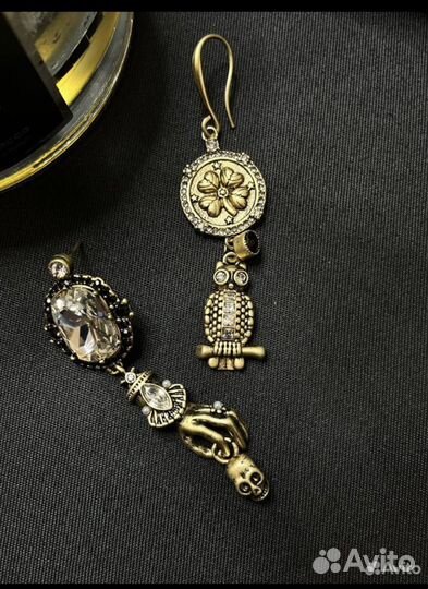 Серьги Alexander mcqueen новые