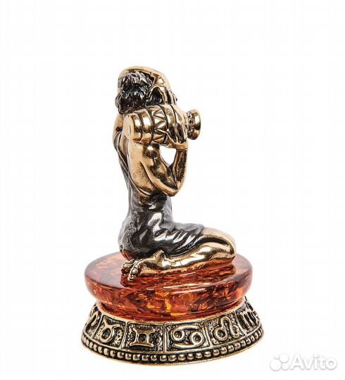 Фигурка Знак зодиака-Водолей (латунь, янтарь) A2163227
