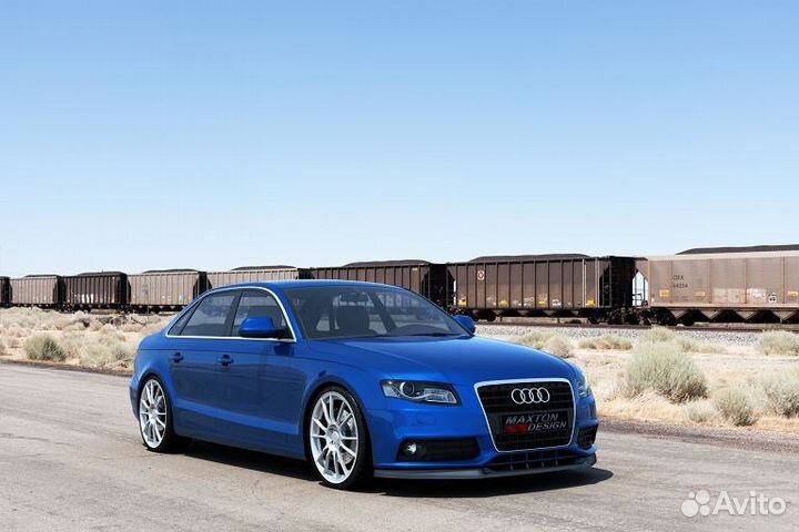 Накладка на бампер Audi A4 B8 (07-11) MD V1