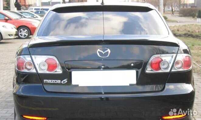 Спойлер (чёрный глянец) Мазда 6 (2002-07)