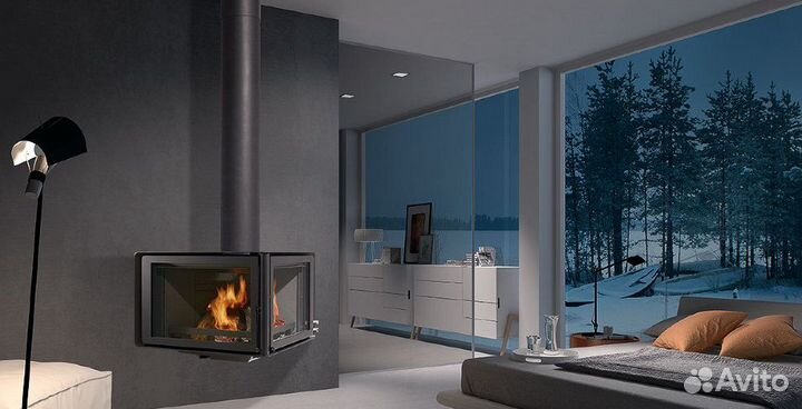Камин подвесной