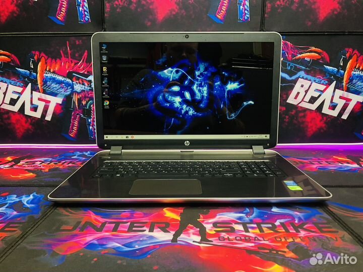 Игровой HP 17,3 i5-4gen 4gb видео 12gb озу SSD
