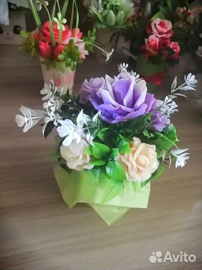 Мыльные букетики на 1 сентября