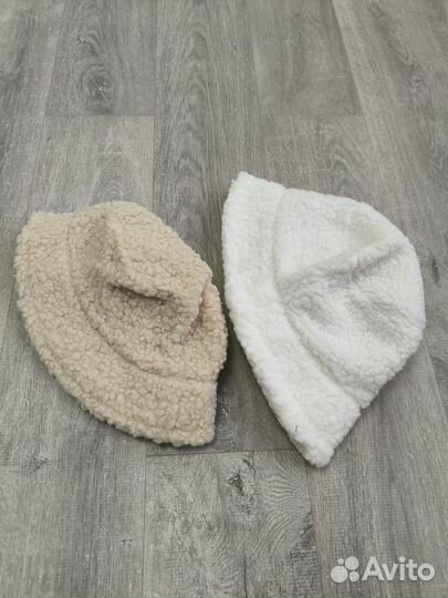 Шапка панама плюшевая тедди