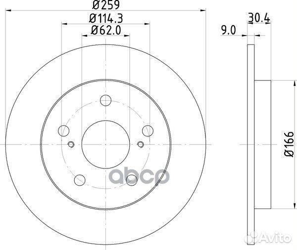 Диск тормозной ND1008K nisshinbo