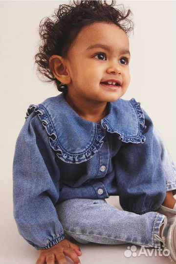 Блузка для девочки hm 68 74 80 новая