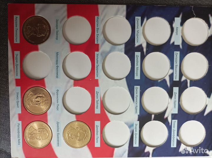 Набор Альбом Президентов Монет 1 Доллар