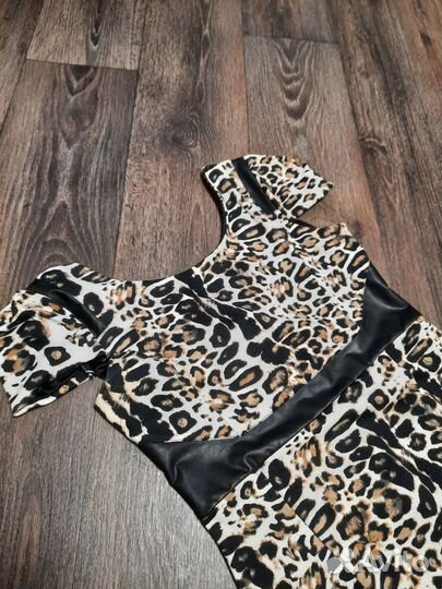 Платье женское леопардовое