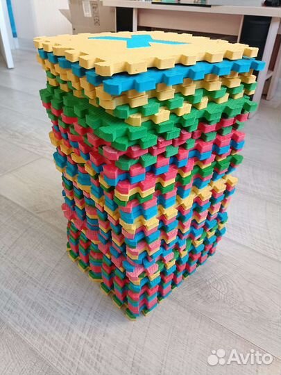 Детский коврик - пазл мягкий Буквы и Цифры