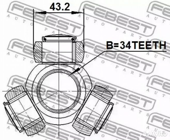 Febest 1716-A4 Трипоид audi A3/A3 Sportback (8P) 2